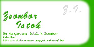 zsombor istok business card